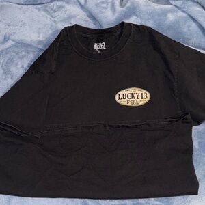 Lucky 13 Black Crew Neck T-Shirt